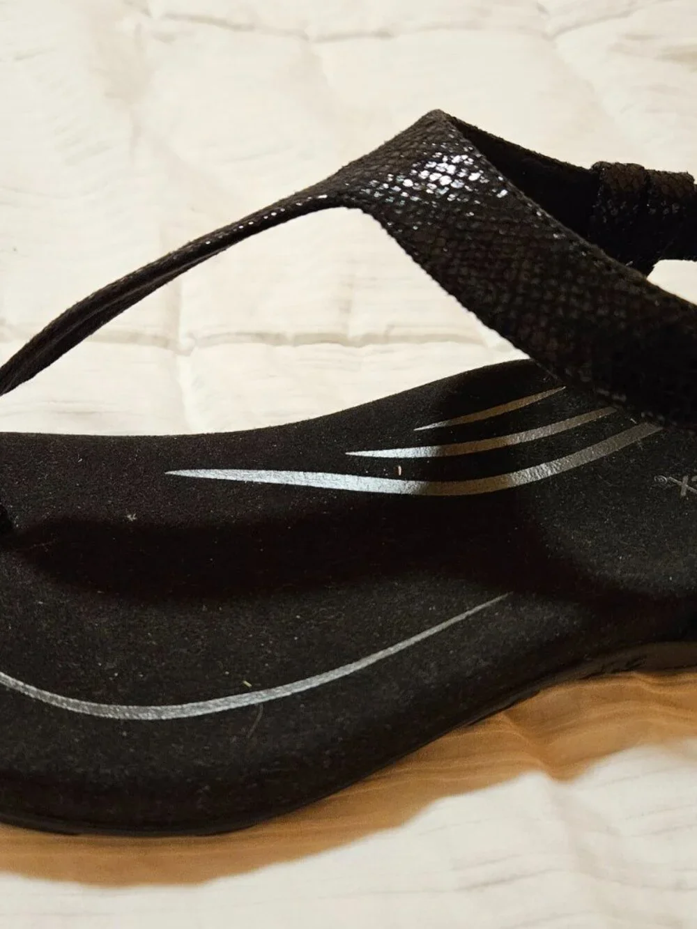 Aetrex Jane Black sandals suze 7.5 -8